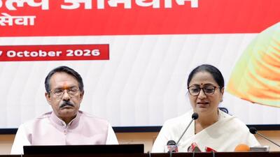 (From left) Delhi BJP president Harsh Malhotra and chief minister Rekha Gupta during the announcement on Seva Sankalp Abhiyan on Monday. (HT Photo) (From left) Delhi BJP president Harsh Malhotra and chief minister Rekha Gupta during the announcement on Seva Sankalp Abhiyan on Monday. (HT Photo)