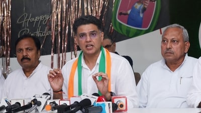 Charanjit Singh Channi and Sukhjinder Singh Randhawa have publicly announced their participation in the protest led by Sachin Pilot. (Sakib Ali/HT Photo)