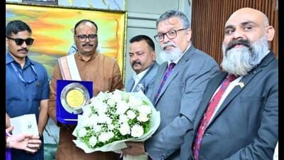 A US delegation met UP deputy CM Brajesh Pathak on the sidelines of a pharma meet in Lucknow on September 14. (Sourced)