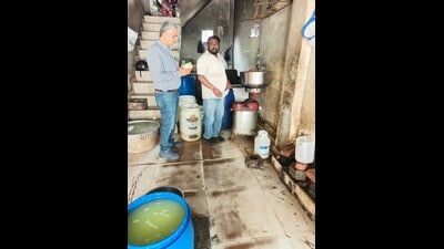 Food safety t during the inspection in Ludhiana on Monday. (HT Photo) Food safety t during the inspection in Ludhiana on Monday. (HT Photo)