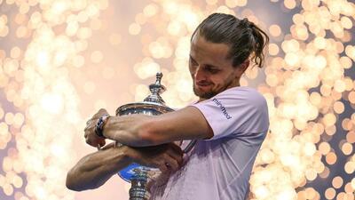 Germany's Alexander Zverev hugs the US Open trophy after defeating USA's Ben Shelton in the men's singles final. (AFP) Germany's Alexander Zverev hugs the US Open trophy after defeating USA's Ben Shelton in the men's singles final. (AFP)