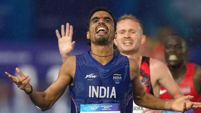 Gulveer Singh wins silver in the men's 10,000m final at the Commonwealth Games in Glasgow. (AP) Gulveer Singh wins silver in the men's 10,000m final at the Commonwealth Games in Glasgow. (AP)