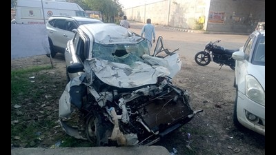 Mauli police post sub-inspector (SI) Ramkarn said a case under sections related to rash driving, rash or negligent act that endangers human life, death by negligence, and mischief of the BNS has been registered against the truck driver, identified as Satnam of Kot village. (Sant Arora/HT)