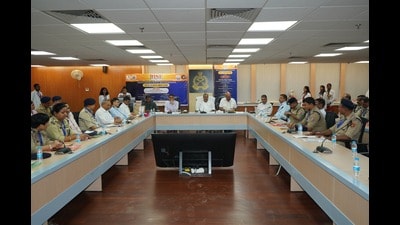Officials discuss the RISE initiative at prison headquarters in Lucknow. (Sourced) Officials discuss the RISE initiative at prison headquarters in Lucknow. (Sourced)