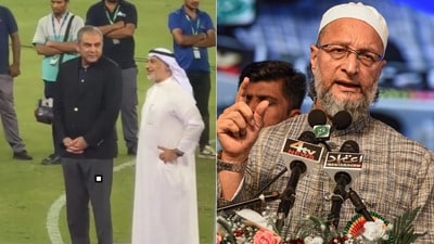 এশিয়া কাপের ট্রফি নিয়ে মুখ খুললেন হায়দরাবাদের সাংসদ আসাদউদ্দিন ওয়াইসি। (ছবি সৌজন্যে, এক্স এবং পিটিআই ফাইল) এশিয়া কাপের ট্রফি নিয়ে মুখ খুললেন হায়দরাবাদের সাংসদ আসাদউদ্দিন ওয়াইসি। (ছবি সৌজন্যে, এক্স এবং পিটিআই ফাইল)