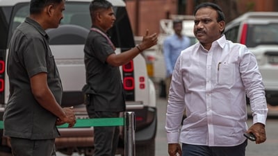 DMK deputy general secretary A Raja said he was withdrawing his remarks, while warning minister CTR Nirmal Kumar that he would be “corrected” if he did not change. (PTI)