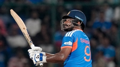 India's Sanju Samson during the first T20I cricket match between India and Afghanistan. (PTI)