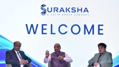 Suraksha Group plans to invest nearly ₹3,000 crore to complete and hand over 20,000 Jaypee homes by 2028. (From left) Abhijit Gohil, CEO, Jaypee Infratech Limited; Sudhir Valia, promoter, Suraksha Group; and Jash Panchamia, executive director, Jaypee Infratech Limited. Suraksha Group plans to invest nearly ₹3,000 crore to complete and hand over 20,000 Jaypee homes by 2028. (From left) Abhijit Gohil, CEO, Jaypee Infratech Limited; Sudhir Valia, promoter, Suraksha Group; and Jash Panchamia, executive director, Jaypee Infratech Limited.
