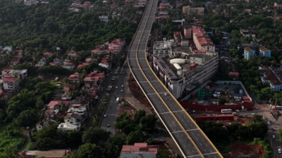 The state government had been keen to open the flyover ahead of Ganesh Chaturthi. (X) The state government had been keen to open the flyover ahead of Ganesh Chaturthi. (X)