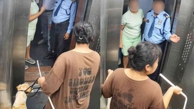 পোষা কুকুরকে নিয়ে বচসা! সোসাইটির লিফটে শিক্ষিকাকে বেধড়ক মারধর মহিলার (সৌজন্যে টুইটার)