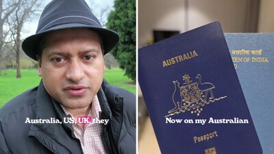 A founder compares travelling on an Indian vs an Australian passport. (Instagram/@xpmelb)