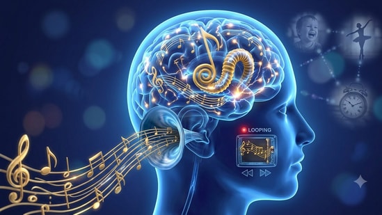 An earworm is involuntary musical imagery that can replay in your mind. (AI generated image)