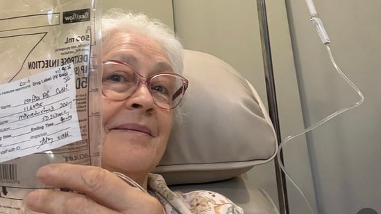 Nafisa Ali shared photo from the hospital as her cancer treatment begins again. 
