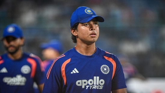 Vaibhav Sooryavanshi from India during the T20I cricket match between India and Afghanistan.
