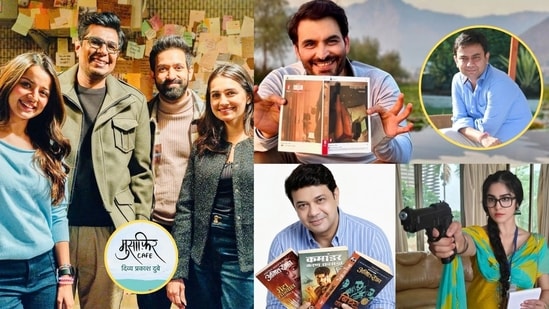 Divya Prakash Dubey’s Musafir Cafe and Amit Khan's Bicchoo Ka Khel, Commander Karan Saxena and Reeta Sanyal became successful OTT shows, show creator Saurabh Tewari adapted Shashank Bhartiya’s book Dehati Ladke in a two-part series while Actor and author-playwright Manav Kaul is coming with a feature film based on his book Sakshatkar (Photo: Instagram and X)