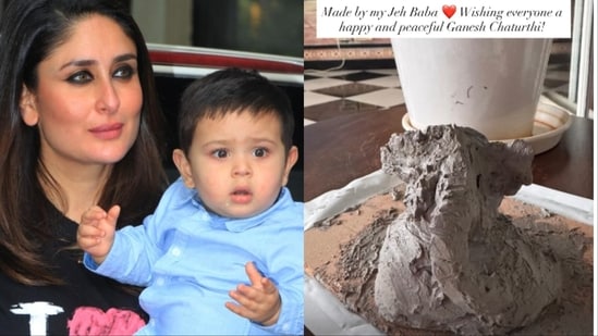 Kareena Kapoor shared glimpse of Ganesh idol made by Jeh Ali Khan.