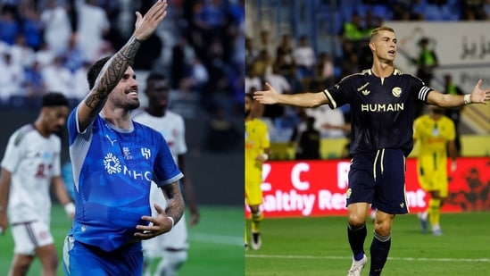 Ruben Neves and Cristiano Ronaldo in the Saudi Pro League.