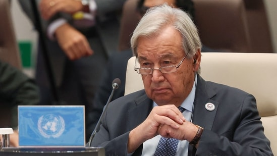 United Nations Secretary-General Antonio Guterres stressed that the 1.5°Celsius will be surpassed soon and asked for the overshoot to be made as small and short as possible (AFP)