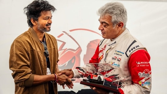 Ajith Kumar and CM Vijay shook hands and posed for a picture.