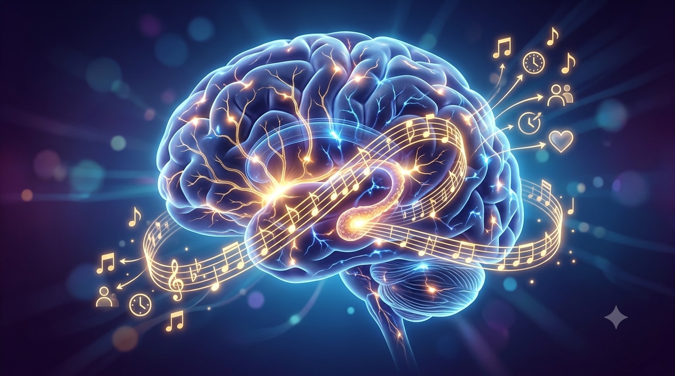 Earworms are repetitive musical fragments linked to brain systems for music, memory, and emotion. (AI generated image) Earworms are repetitive musical fragments linked to brain systems for music, memory, and emotion. (AI generated image)