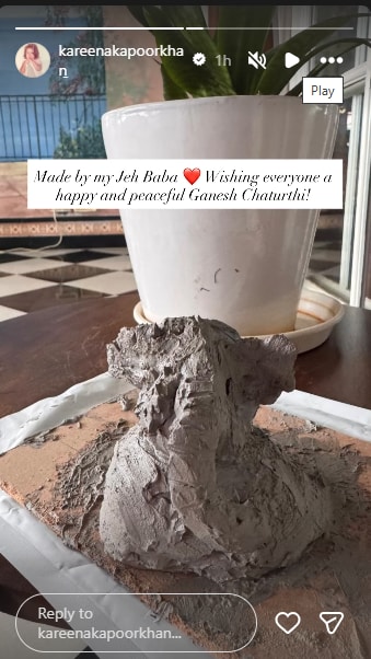 Kareena Kapoor shared glimpse of Ganesh idol made by Jeh Ali Khan.