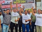 Around 1,500 people participated in the protest. (Gurpreet Singh/HT)