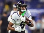 Ja'Kobi Lane is facing a wrist procedure after suffering an injury during Baltimore's Week 1 victory.(Getty Images via AFP)