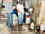 Food safety t during the inspection in Ludhiana on Monday. (HT Photo) Food safety t during the inspection in Ludhiana on Monday. (HT Photo)
