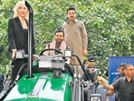 Haryana CM Nayab Singh Saini during the Haryana-UK CETA programme in Gurugram on Monday (HT Photo)