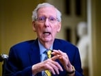 Senator Mitch McConnell, a Republican from Kentucky, speaks to members of the media as he arrives at the US Capitol in Washington, DC, US, on Monday, Sept. 14, 2026, for the first time since suffering from a fall at his home on June 14.(Bloomberg)