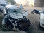 Mauli police post sub-inspector (SI) Ramkarn said a case under sections related to rash driving, rash or negligent act that endangers human life, death by negligence, and mischief of the BNS has been registered against the truck driver, identified as Satnam of Kot village. (Sant Arora/HT)
