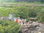 Mundhwa police file FIR against three persons for allegedly dumping construction debris at an open plot near Water Colours society in Keshavnagar, Mundhwa, causing water pollution. (HT)