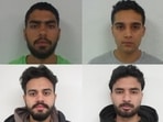 Palwinder Singh (top left), Jasmer Singh (top right), Amitoz Bajwa (bottom left) and Sahibjot Singh (bottom right) were removed from Canada due to their link to extortion-related activities. (Credit: CBSA)