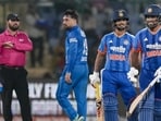 Sanju Samson, right, starred for India with a 22-ball 57. (PTI)