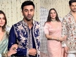 Bollywood stars turned heads at the Ganesh Chaturthi celebration, sporting vibrant traditional attire.(Instagram)