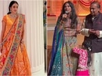 Isha Ambani and Shloka Mehta dazzled in stunning ethnic outfits at Ganesh Chaturthi celebrations.(Instagram)