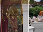 Devotees in Thailand offer boba tea to a Ganesha idol (Instagram/@piya_pu)
