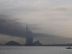 Smoke darkens the sky over Dubai following explosions in March.