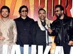 (L-R) Divyenndu, Ali Fazal, Pankaj Tripathi and Abhishek Banerjee during the trailer launch of Mirzapur: The Movie. (PTI Photo)(PTI08_11_2026_000498A)(PTI08_16_2026_000423A)(PTI)