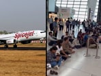 According to reports, the flights SG 5111 and SG 5105, were scheduled to depart for Dubai on Monday morning and evening, respectively.