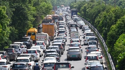 Event participants and vehicle drivers will be able to park their vehicles at Nasa parking and then attend the exhibition. (Sunil Ghosh/HT Photo)