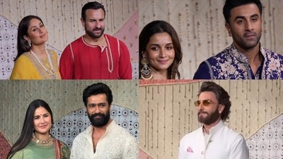 Bollywood stars at Ambani's Ganesh Chaturthi celebration. Bollywood stars at Ambani's Ganesh Chaturthi celebration.