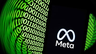 (FILES) This illustration photograph shows the logo of the US multinational technology Meta company (AFP)