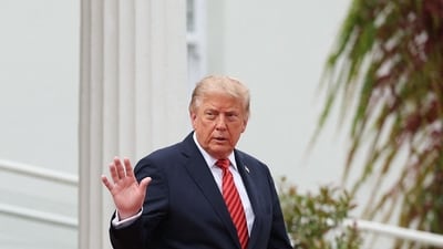 Former President Trump discussed the request for a pardon in the Lindsay Clancy case, clarifying state law limitations. (AFP) Former President Trump discussed the request for a pardon in the Lindsay Clancy case, clarifying state law limitations. (AFP)