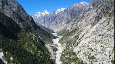 In the long-term, as glaciers shrink rapidly, freshwater sources could dry up for downstream areas. For India, that means water scarcity not just in the mountains and abutting valleys, but also in the plains. (Shutterstock)