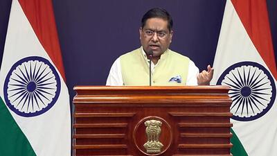 Jaiswal responded to a question on an attack on the Panama-flagged oil tanker MT El Gaia that left an Indian seafarer missing off the coast of Oman on Sunday by saying that all such strikes are unacceptable. (ANI Video Grab) Jaiswal responded to a question on an attack on the Panama-flagged oil tanker MT El Gaia that left an Indian seafarer missing off the coast of Oman on Sunday by saying that all such strikes are unacceptable. (ANI Video Grab)