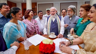 Prime Minister Narendra Modi met NDA MPs, including rebel TMC MPs who joined NCPI, at his residence last month. (PTI) Prime Minister Narendra Modi met NDA MPs, including rebel TMC MPs who joined NCPI, at his residence last month. (PTI)