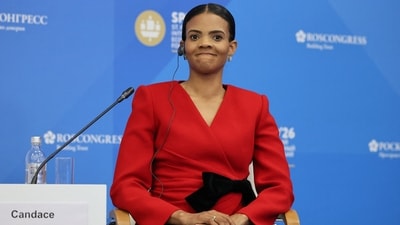 Candace Owens slammed TPUSA after Charlie Kirk's statue was vandalized. (REUTERS)