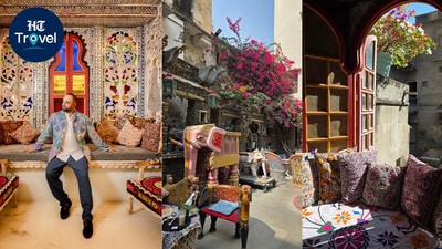Ganesh Emporium's restored 17th century haveli houses antique textiles, art, artefacts and Vipul Shah bags across its atmospheric galleries in Udaipur. (Ganesh Emporium Udaipur) Ganesh Emporium's restored 17th century haveli houses antique textiles, art, artefacts and Vipul Shah bags across its atmospheric galleries in Udaipur. (Ganesh Emporium Udaipur)