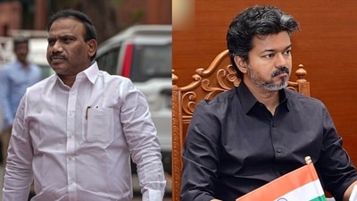 Raja was responding to remarks made by the chief minister Vijay and TVK minister Nirmal Kumar (PTI/ ANI) Raja was responding to remarks made by the chief minister Vijay and TVK minister Nirmal Kumar (PTI/ ANI)